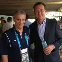 Javier Castrilli y el exfutbolista Jorge Valdano Javier Castrilli y el exfutbolista Jorge Valdano