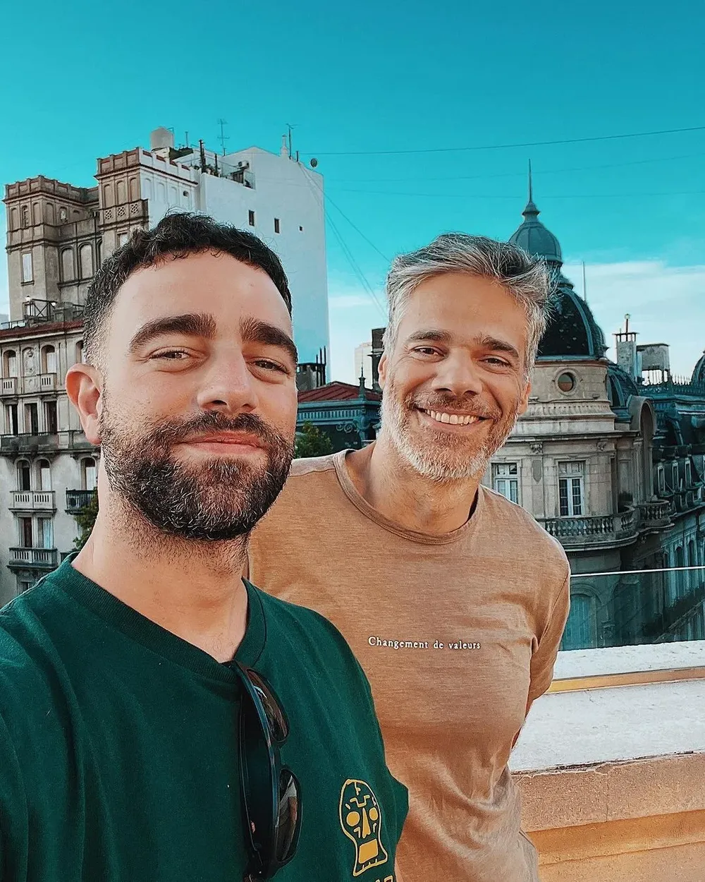 Diego Poggi y su pareja