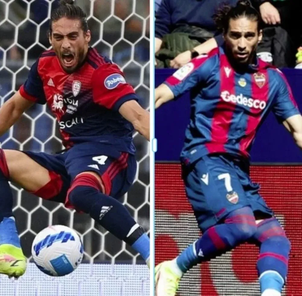 Martín Cáceres defendió en esta temporada a Cagliari y a Levante y descendió con ambos equipos