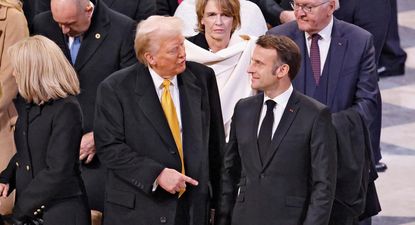 Donald Trump y Emmanuel Macron en la reinauguración de Notre Dame.