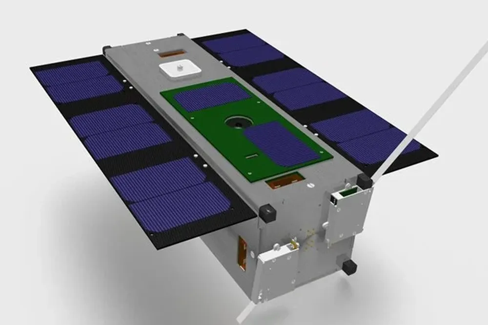 Un satélite para transportar un teléfono celular inteligente por el espacio