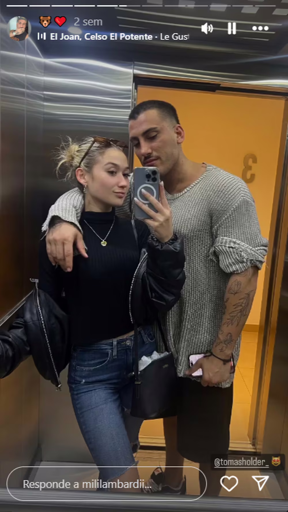 Tomás Holder y su novia