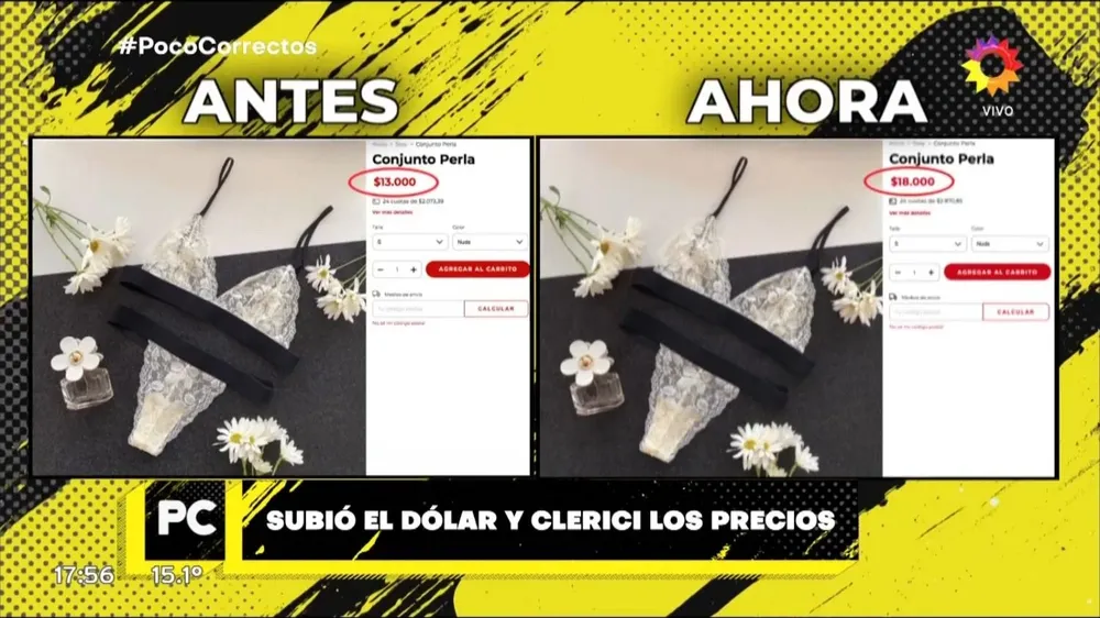 La suba del dolar también afectó a la lencería de Sofía Clerici