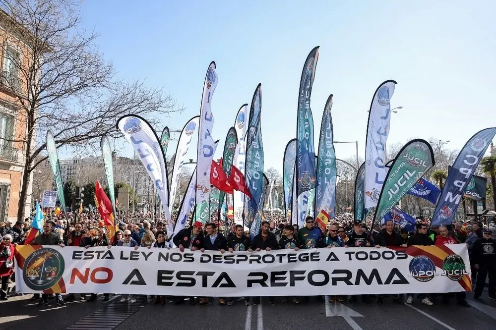 La protesta en Madrid