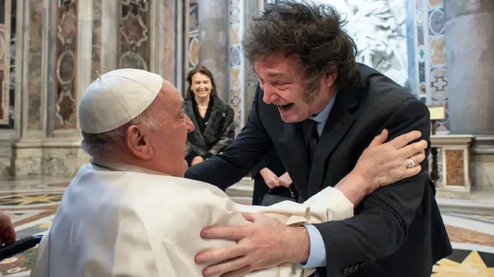 Javier Milei junto al papa Francisco