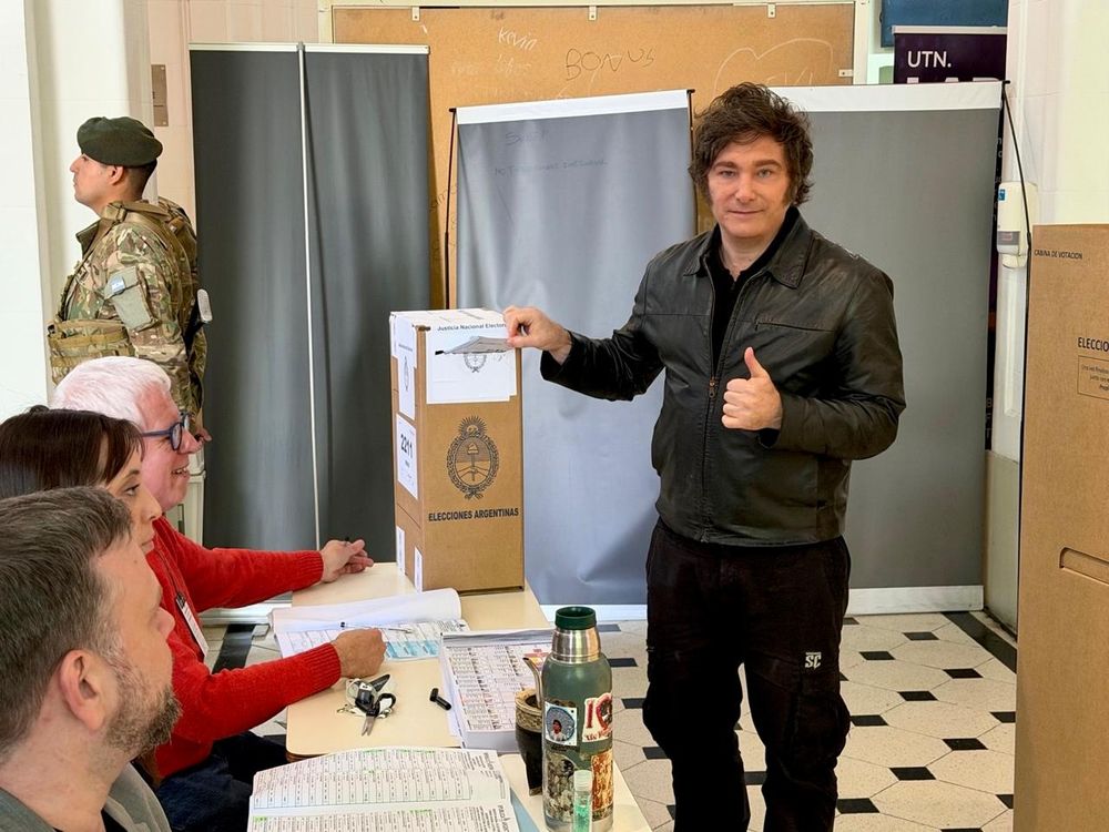 Votó Milei