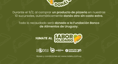 Día Mundial de la Pizza: RODELÚ lanza un 2x1 solidario para donar alimentos en todo el país