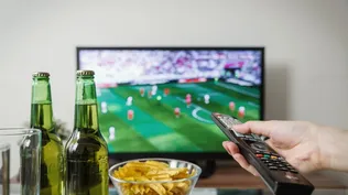 Partido de fútbol transmitido por los cables