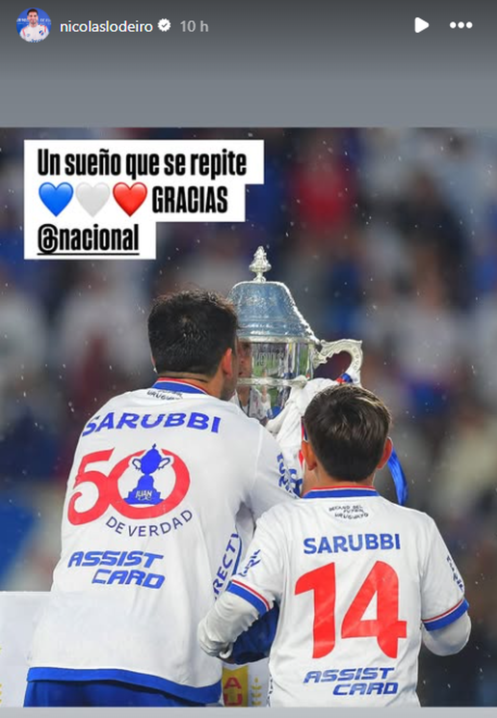 El emocionante mensaje de Nicolás Lodeiro al ser campeón con Nacional