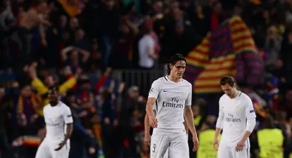 Cavani en el Camp Nou