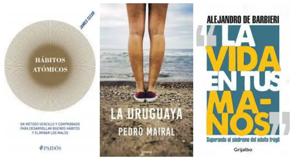 Dos libros de autoayuda en el podio.