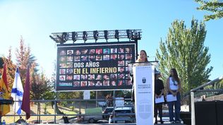 El acto de la comunidad judía de Madrid para recordar los dos años del ataque terrorista de Hamás a Israel.&nbsp;