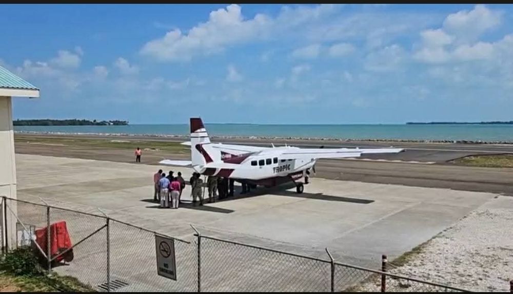 El avión secuestrado en Belice