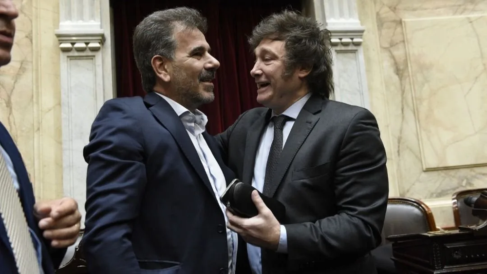 Cristian Ritondo y Javier Milei.