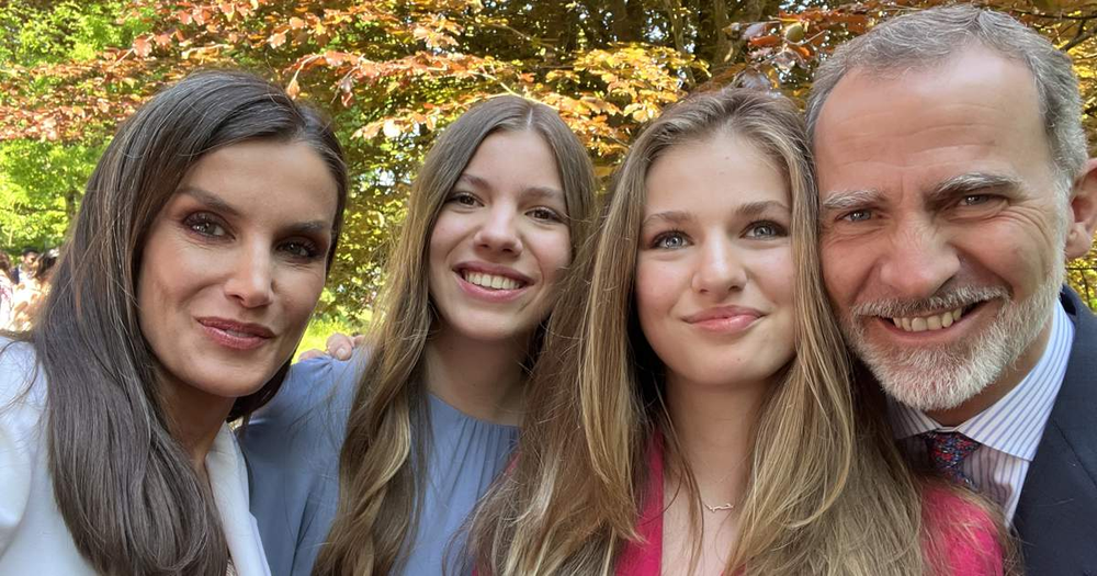 La reina Letizia, la infanta Sofía, la princesa Leonor y el rey Felipe VI.