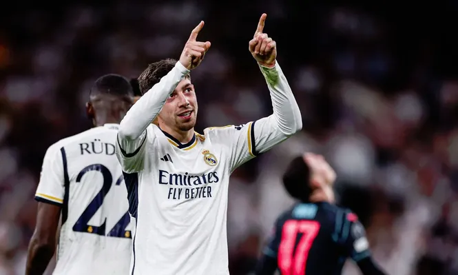 Festejo de Federico Valverde&nbsp;