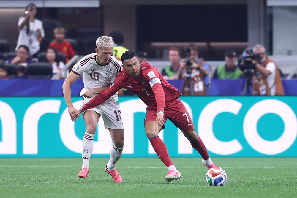 Dani Olmo y Cristiano Ronaldo