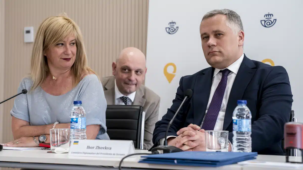 Leire Díez Castro, cuando era directora de Relaciones Institucionales y Filatelia del Grupo Correos,