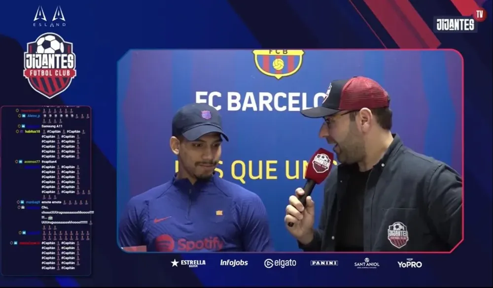 Ronald Araujo en la entrevista con Gerard Romero