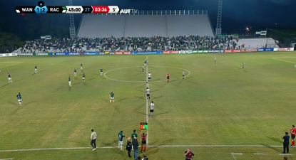 El insólito momento en el triunfo de Racing ante Wanderers: los de Sayago jugaron con 12 futbolistas durante 26 segundos