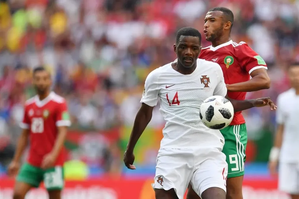 William Carvalho en el partido contra Marruecos