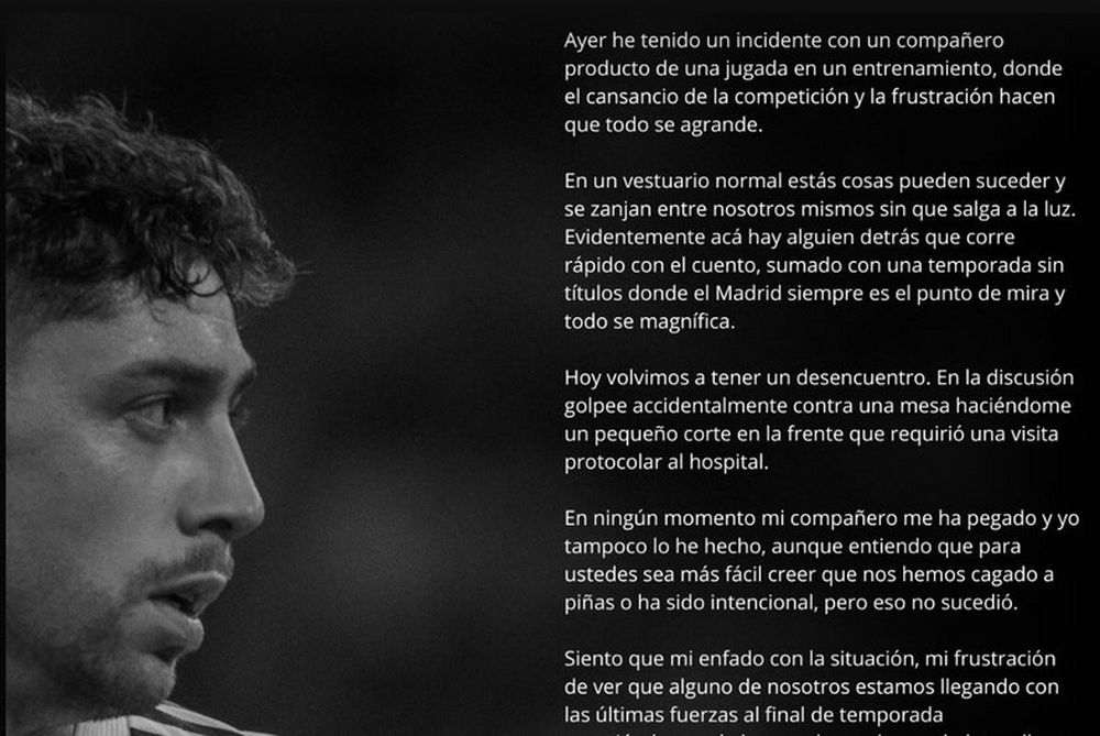 El comunicado de Federico Valverde&nbsp;