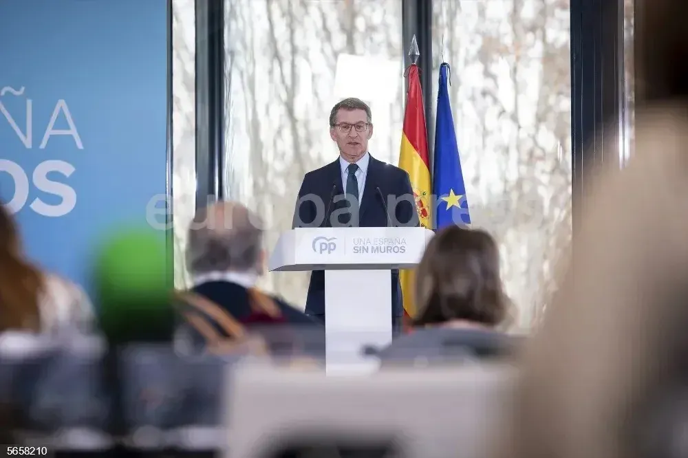 El presidente del Partido Popular, Alberto Núñez Feijóo