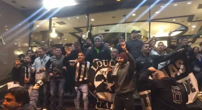 Hinchas de Botafogo recibieron a los jugadores en Montevideo
