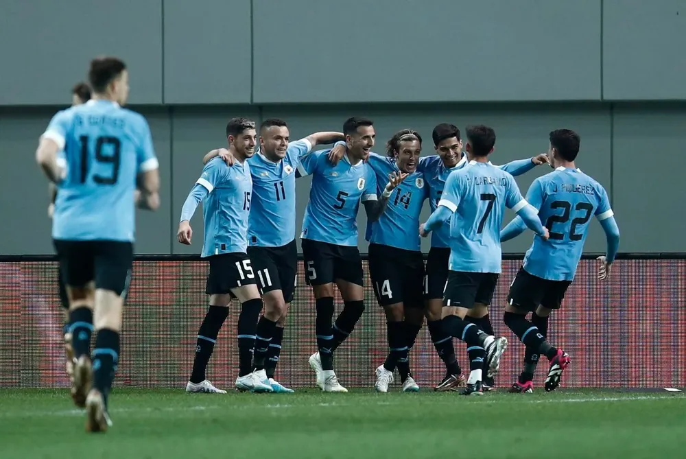 Selección uruguaya de festejo