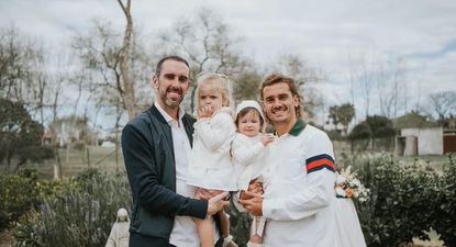 Las fotos de Diego Godín y Antoine Griezmann en el bautismo de la hija del excapitán de la selección uruguaya
