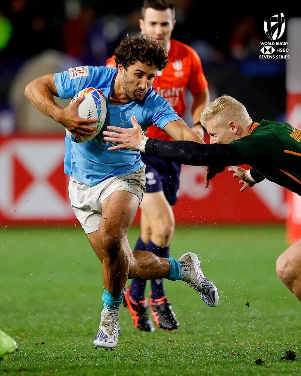 Los Teros 7s vencieron a Sudáfrica en un partidazo de los celestes