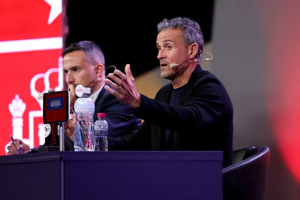 Luis Enrique durante la presentación de la lista de convocados de España para el Mundial de Qatar 2022