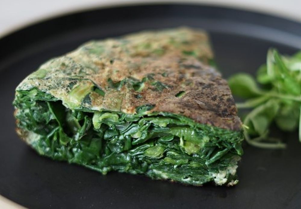 Verduras en la cocina: tortilla de acelga.