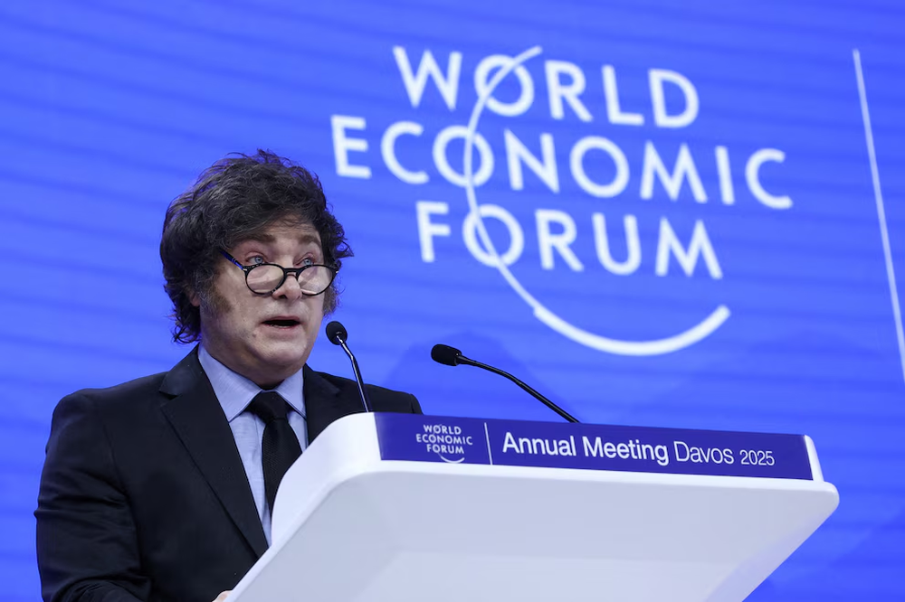 Javier Milei habla ante el World Economic Forum de Davos