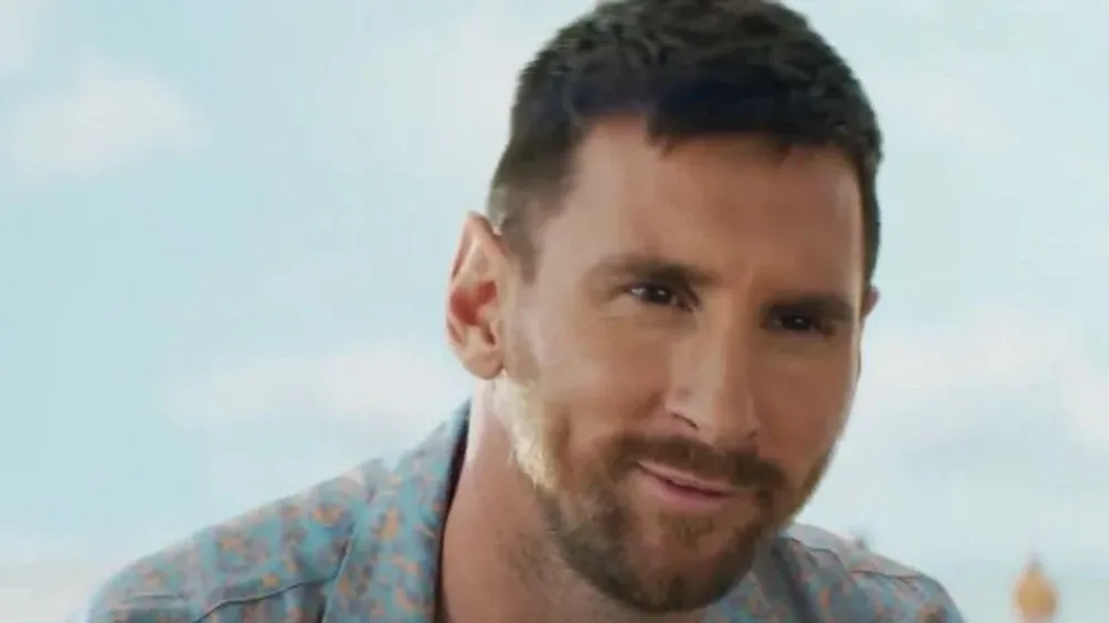 Messi en una publicidad.