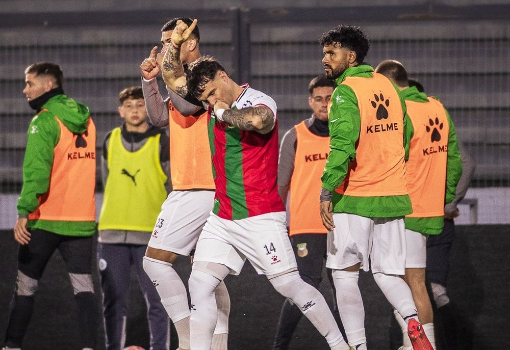 Renato César celebra su gol contra Montevideo City Torque