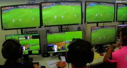 Imágenes del VAR en la final de la Supercopa Uruguaya entre Plaza Colonia y Peñarol