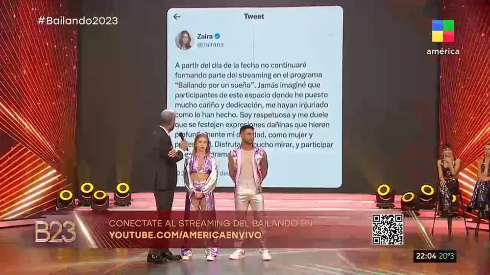 Coti Romero al aire del Bailando y su pedido de disculpas.