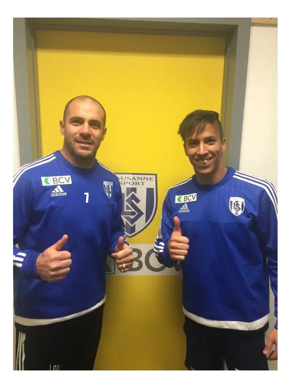 Walter Pandiani y Kevin Méndez