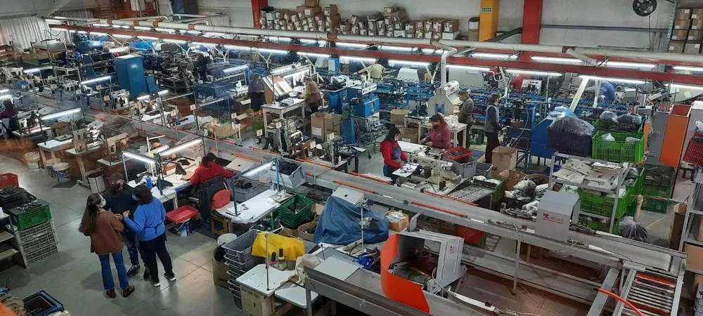 La planta industrial de calzados Lombardino en Santa Lucía.