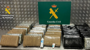 Casi 200 kilos de cocaína descubiertos por la Guardia Civil en el Aeropuerto.