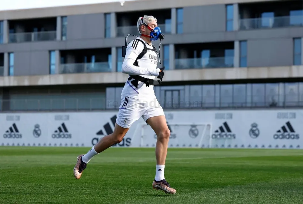 Valverde entrenando en Real Madrid