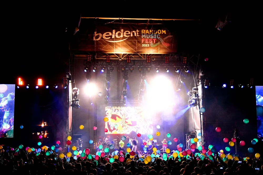 Uno de los momentos altos de Sky Blu: la lluvia de globos