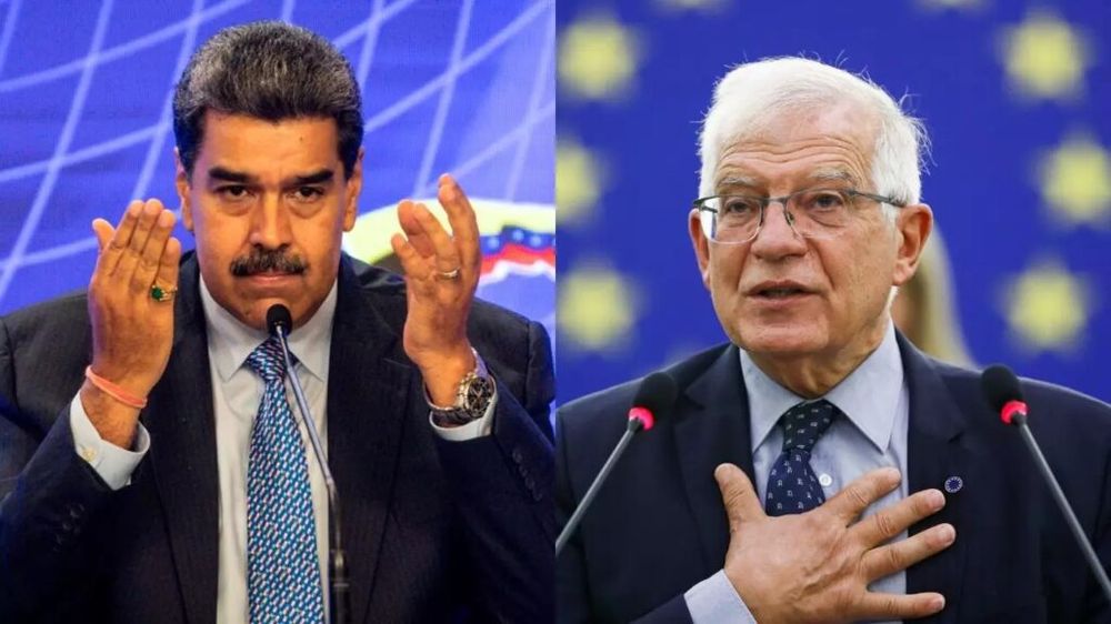 El presidente de Venezuela, Nicolas Maduro, y el jefe de la diplomacia&nbsp; europea, Josep Borrell