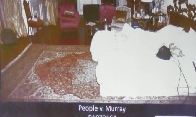 Foto de la habitación de Jackson presentada en el juicio