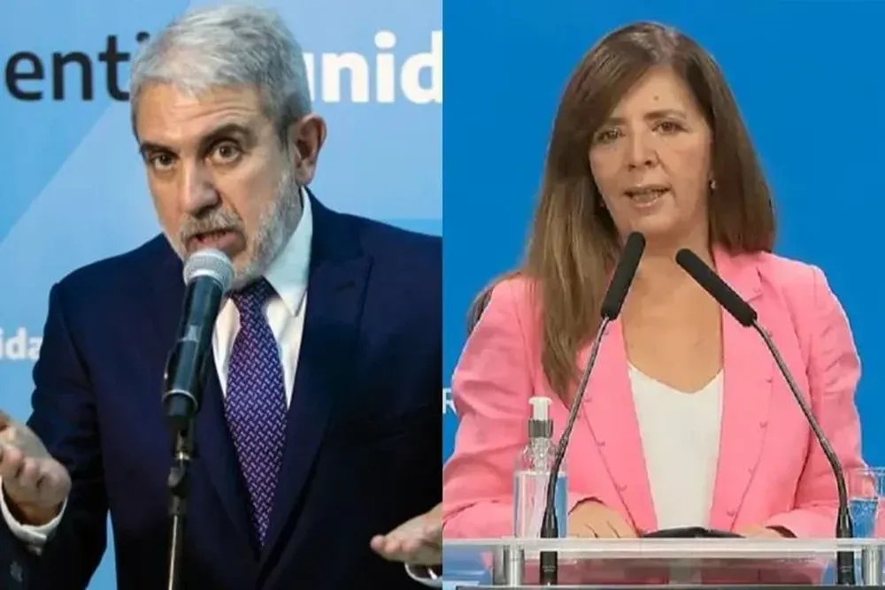 Anibal Fernández y Gabriela Cerruti