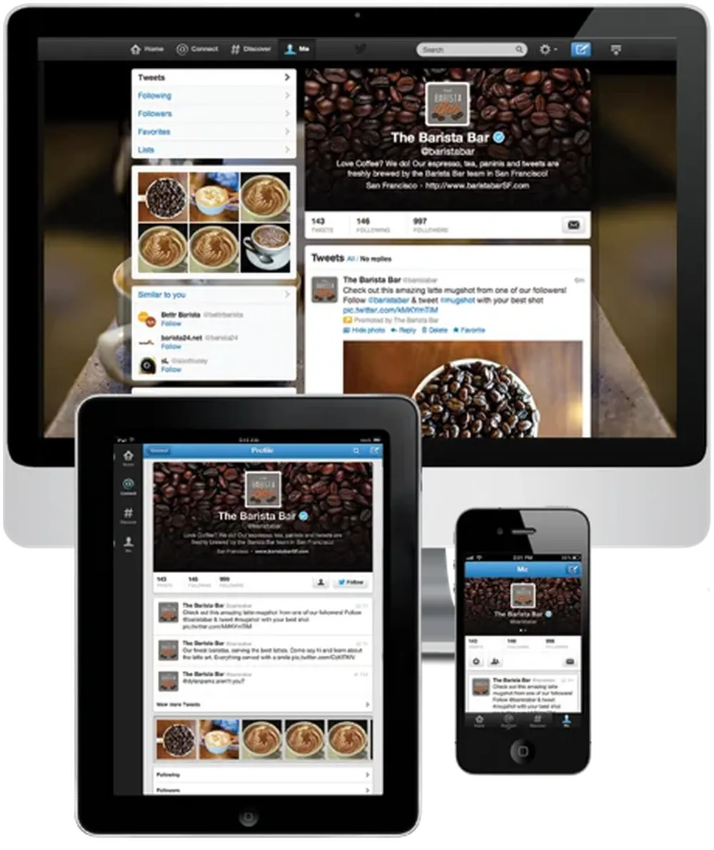 El nuevo diseño de Twitter se aplica tanto a la web como a las aplicaciones para dispositivos móviles