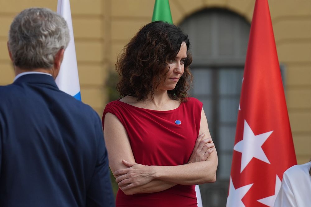 La presidenta de la Comunidad de Madrid, Isabel Díaz Ayuso en el inicio de la conferencia de presidentes de las autonomías.