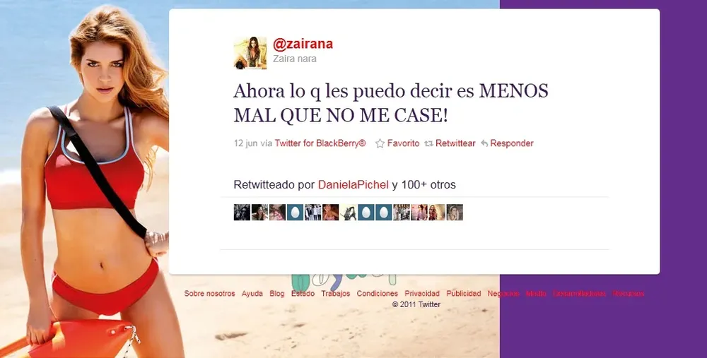 De esta forma Zaira anunció la ruptura con Forlán