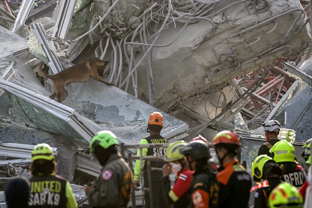 Imágenes de destrucción por el terremoto en Birmania.